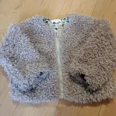 3can4on エコファー　グレー　コート　ジャケット　100