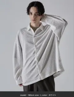 【CLEL】Balloon Sleeves Loose Lace Shirt