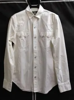 RRL DOUBLE RLウエスタンシャツ 白 ダブルアールエル - メルカリ