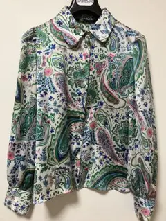 ZARA ザラ　素敵な花柄ペイズリー柄 ブラウス エトロ風　M