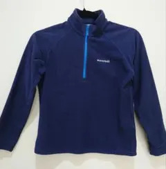 montbell ネイビー フリースハーフジップ