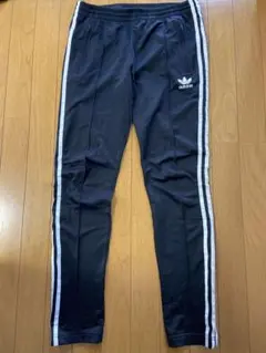 ★adidas SLIM SUPERGLITトラックパンツ 黒裾ファスナーM