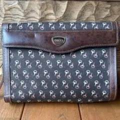 オールドグッチ　GUCCI ホースビット柄　クラッチバッグ