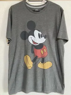 Disney キャラクターTシャツ ミッキーマウス 古着　Mサイズ　グレーメンズ