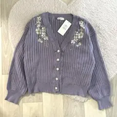 ♡axes femme♡花刺繍ニットカーディガン♡クラシカルフェミニン♡タグ付きのサムネイル