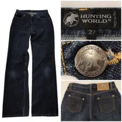 2666 HUNTING WORLD S363 レザー切替 デニムパンツ W27のサムネイル