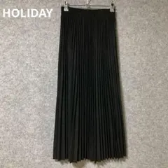 HOLIDAY 黒のプリーツロングスカートのサムネイル