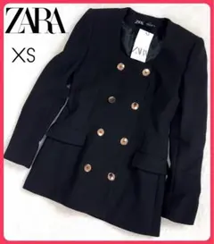 ✨新品未使用タグ付き✨ZARA Scoop neck blazer 金ボタン