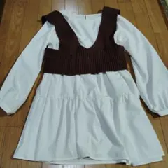 INGNI長袖ティアードブラウス・ニットベストのセット