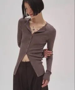 【最終値下】トゥデイフル Silkwool Knit Cardigan モカのサムネイル