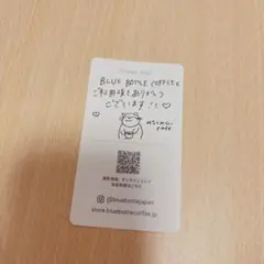 BLUE BOTTLE COFFEE カード 手書き
