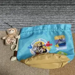 ミッキーマウス ナイロン巾着ディズニーランド　ダッフィーセット