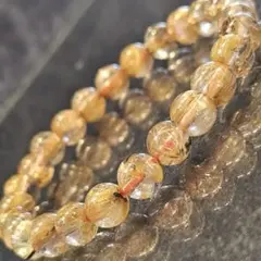 極美・高透明】ゴールドルチルクォーツ 7.5mm 金針水晶 天然石/812 