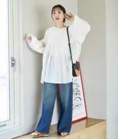 【値下げ】フリークスストア インド ピンタック ギャザー ブラウス
