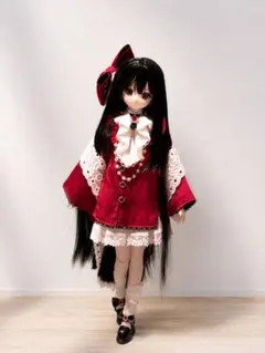 浅*葱様 ドール用衣装 (薔薇のシャツワンピース セーラー襟/半袖
