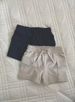 H&M 100%オーガニックコットン ショートパンツ 75size（6-9m）