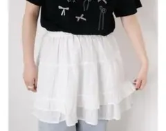 新品　サマンサモスモス　レースティアード2wayスカート　オフ　重ね着