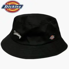 Dickies/ディッキーズ ブラック系 ロゴ刺繍 バケットハット