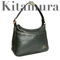Kitamura キタムラ ワンショルダー ハンドバッグ ブラック レザーのサムネイル