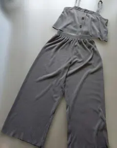 プリーツ セットアップ パンツ キャミソール モカブラウン 150
