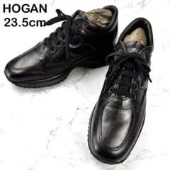 【新品級】HOGAN 黒 レザー スニーカー 23.5 厚底 本革 インヒールのサムネイル