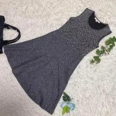 極美品　ブルックスブラザーズ　ノースリーブワンピース　ひざ丈　グレー　2 Mのサムネイル