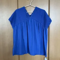 ⭐️新品・未使用⭐️サマンサモスモスブルー　シャーリングVネックプルオーバー　ブルー
