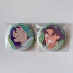 忍たま乱太郎 寝巻き 缶バッジ 立花仙蔵 潮江文次郎 2点セット