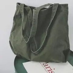 送料無料✨ビッグトート 男女兼用 大きい おしゃれ 通勤　カーキグリーン ♧