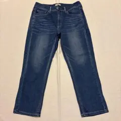 A 中古　something SOPHIAブルー デニム ワイドレッグパンツL