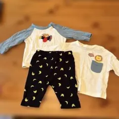 バナナ柄パンツとロンTセット