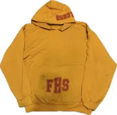 FHS カレッジロゴ パーカー イエロー 古着　used