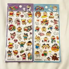 海外限定 クレヨンしんちゃん ぷっくり3D立体シール 正規品 2点セット