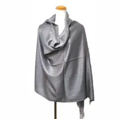 値下春まで使えるシルクカシミヤストールCGRY大判180㎝×70cm 新品