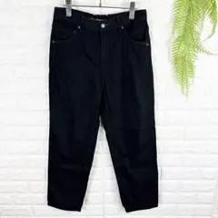 CEPO セポ【L】ブラッククロップド丈デニムパンツ ゆるだぼ 古着 体型カバーのサムネイル
