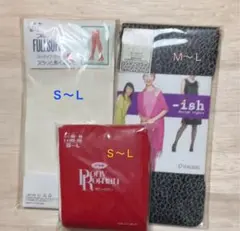 アツギ＆フクスケ　柄物パンスト3足セット