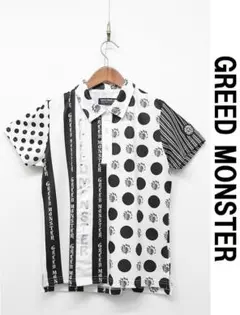 P362/未使用 GREED MONSTER 半袖ポロシャツ M 白黒 ゴルフ - メルカリ