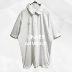 a1358 UNDER ARMOURアンダーアーマー　半袖ポロシャツ　ゴルフ　白のサムネイル