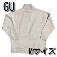 GU ジーユー レディース タートルネック ニット 長袖 クリーム系 M 中古