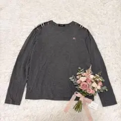 バーバリーブラックレーベル　ホースロゴ刺繍 Vネック カットソー 3