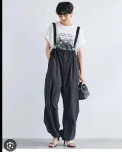 【barnyardstorm】サス付きワイドパンツ ブラック