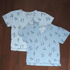 【新品未使用】水色 アルファベットプリント Tシャツのサムネイル