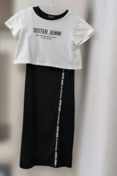 【SISTER JENNI】 半袖　ロングタイトワンピース 2点セット　重ね着のサムネイル