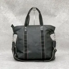 良品【Daniel&Bob】2way 本革トートバッグ ショルダーストラップ 黒