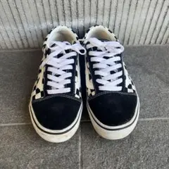 Vans チェック柄スニーカー 黒/白