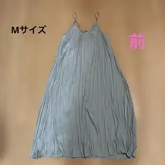 GLACIERグレー プリーツ キャミワンピース
