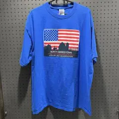 【USA古着】アメリカ お祭り 農業 Tシャツ 青 XL アメカジ イベント