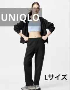 美品 25年モデル ユニクロ ドライスウェットパンツ ブラック L　ブラック
