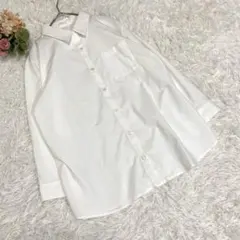 【美品】ハニーズ GLACIER グラシア 長袖 シャツ ホワイト 七分袖 L