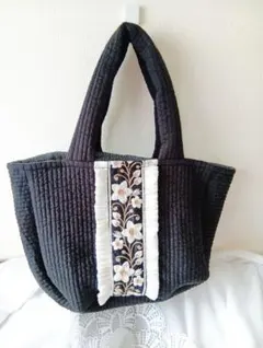 ヌビバッグ インド刺繍 ハンドバッグ 大人可愛い 韓国風 ハンドメイド（A400